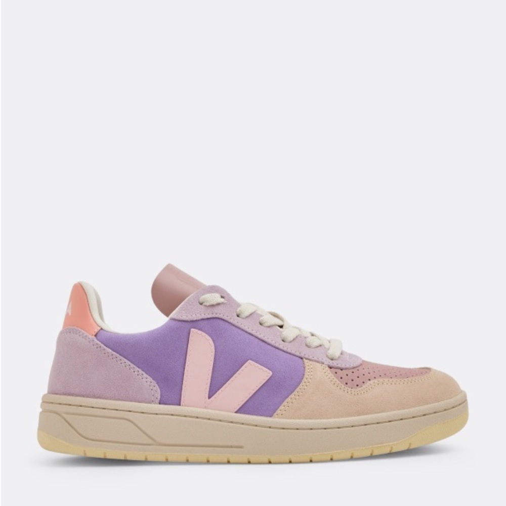Veja V-10 Pink and Purple Sneakers